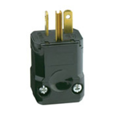 LEVITON Electrical Plugs 520P Angled Python Plug Blk 5356-VB